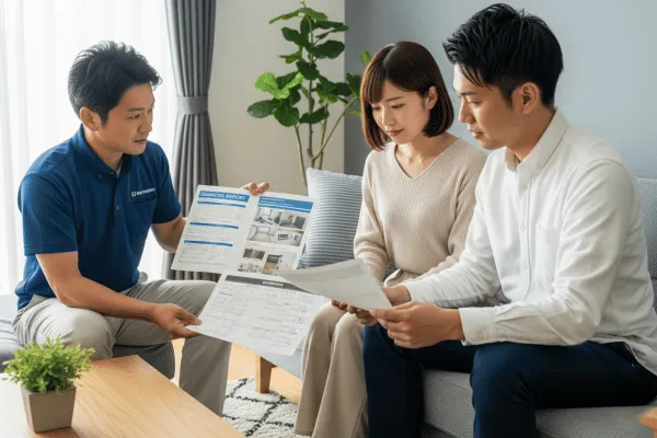 見積書を確認しているイメージ