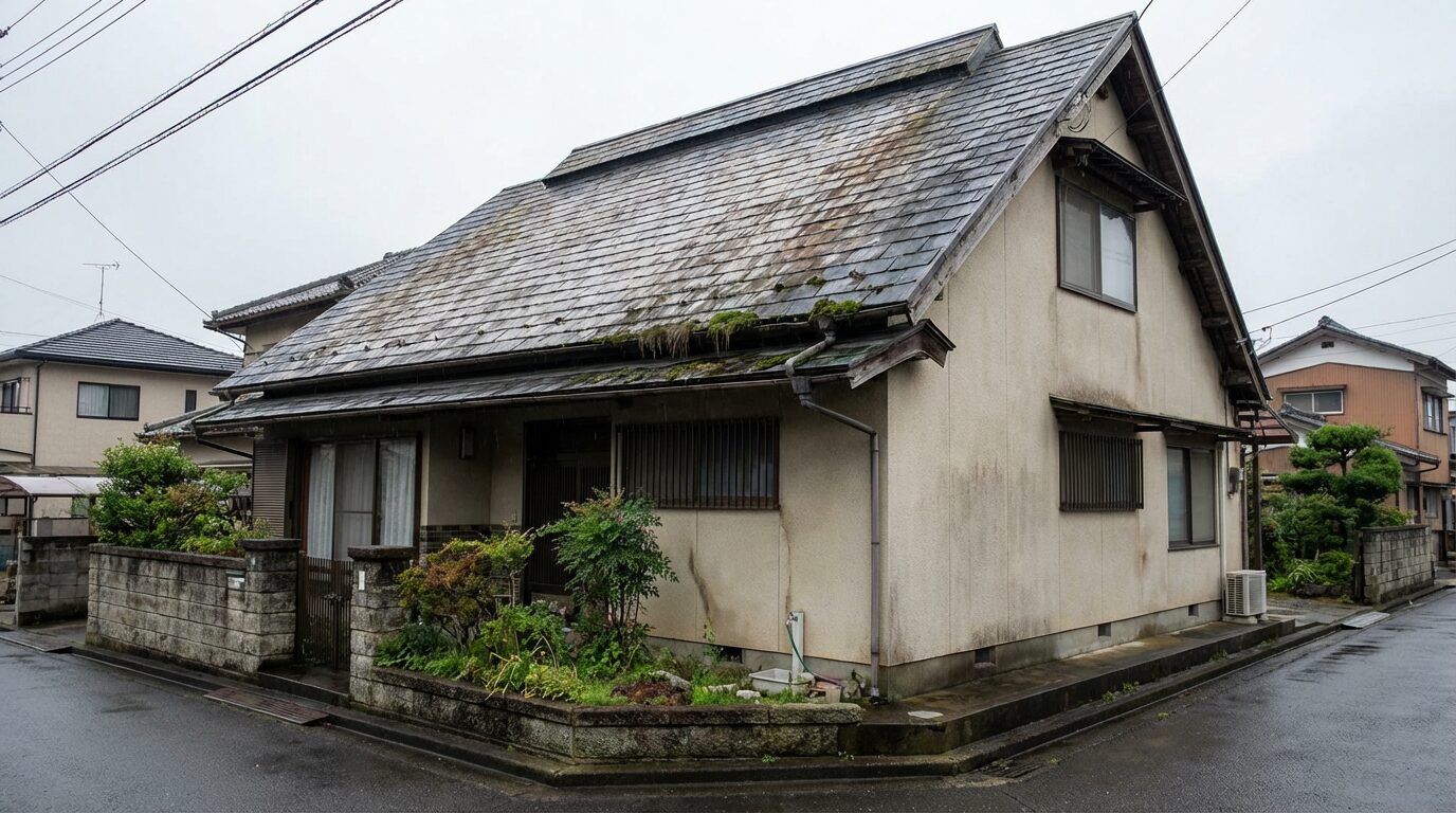 屋根塗装前：色あせた屋根