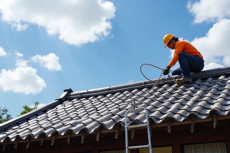 桶川市の棟瓦取り直し工事｜耐震補強金具付きで地震対策も万全